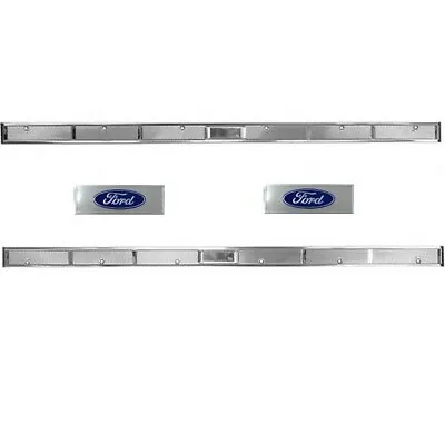 1971~1973 Mustang Door Sill Scuff Plates Decal STAINLESS Pair Right & Left Side • $149.99