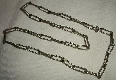 VINTAGE NAVAJO CHAIN CLASSIC LINK NECKLACE STERLING SILVER 16 7/8 X 1/8 IN Vafo • $49.99