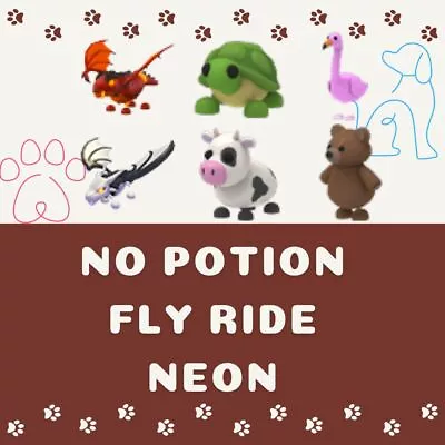 Mega Neon Fly Ride No Potion MFR NFR FR 🎉🌈 Adopt My Good Pet With Me • $9.24