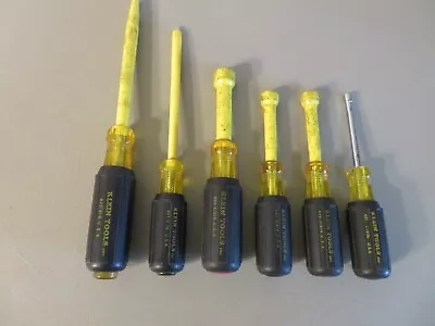 Klein Tools Lot Of 6 Mixed Insulated Tools Screwdrivers/nut Drivers • $29.99