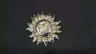 Vintage 1990 MMA Metropolitan Museum Silver Tone Sun Bee Pendant Brooch • $22.69