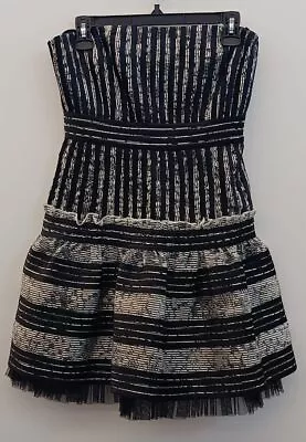 BCBG Maxazria Women's Madeline Black/White Size 4 Sleeveless Dress • $24.99