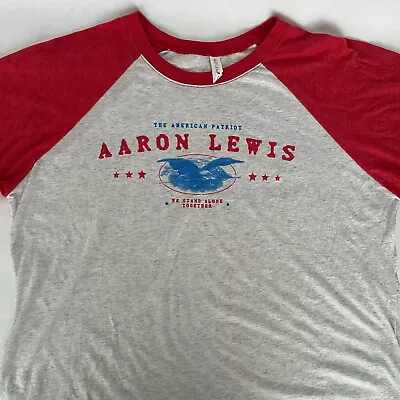 Aaron Lewis Staind Tour Shirt Acoustic American Patriot Baseball 3/4 Sleeve RARE • $27.99