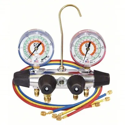 JB INDUSTRIES Manifold Gauge 4 Valves R-22/R-404A/R-410A 4 Hoses 25233 • $269.06