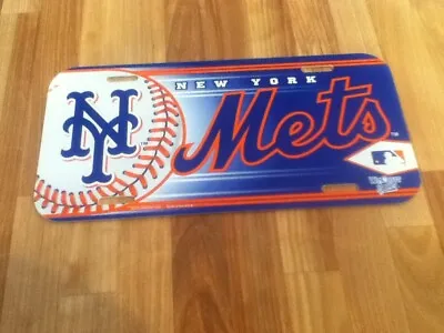 MLB New York Mets Baseball License Plate Plastic Made In The USA 2006 • $9.25