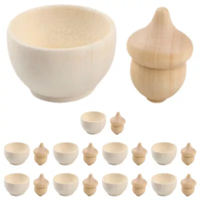  10 Sets Desktop Decor Wooden Small Bowl With Acorns Creativity Color • $11.95