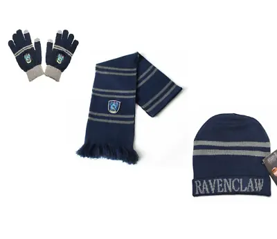 Harry Potter Ravenclaw House Scarf+Cap/Hat + Gloves Soft Warm Costume Xmas Gift • $21.98