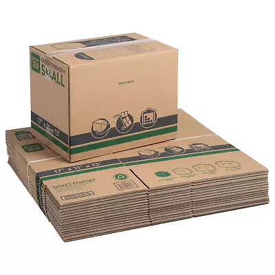 Small Extra Strength Recycled Moving Boxes Kraft 15 Count • $24.32