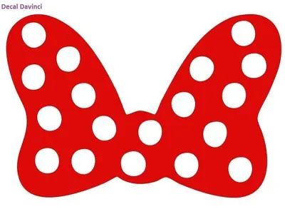 Minnie Mouse Bow 6  Red Car Truck Vinyl Decal Art Wall Sticker USA Disney Fun Ad • $8.99