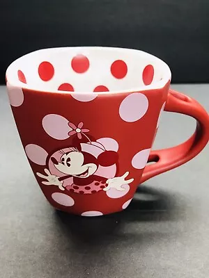 Disney Minnie Mouse Coffee Tea Mug Cup Polka Dot Red Pink • $14.99