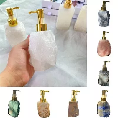 Natural Crystal Stone Soap Dispenser Reusable Cosmetic Lotion Container  Ladies • $42.26
