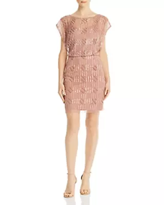 Aidan Mattox Embellished Blouson Dress $295 Size 4 # 4NB 296 Blm • $6.68