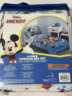 Disney Junior Mickey Mouse Fun House 4 Pc Toddler Bedding Set New #13693 • $34.99