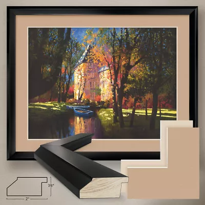 40W X32H : CHATEAU D’ANNECY By MAX HAYSLETTE - DOUBLE MATTE GLASS & FRAME • $279