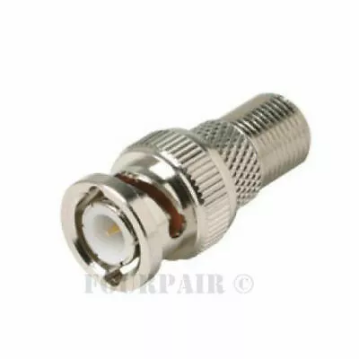 BNC Male Plug To F-Type Female Jack Adapter Coax RG59 Cable Connector Coupler • $5.25