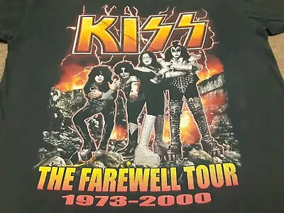 VTG Y2K KISS 1973 - 2000 The Farewell Tour Concert Rock Band T Shirt X-Large XL • $15.50