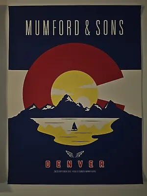Mumford & Sons 2016 Denver CO Fiddler's Green Colorado Poster Screen Print #d • $420