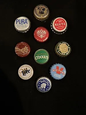 10 Random Beer Bottle Cap Magnets Miller Lite Bud Light Klutz • $8.95