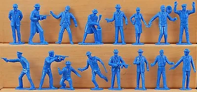 Marx Recast 54mm Untouchables- 25 In 16 Poses - 1990s Production - Blue Color • $49.95