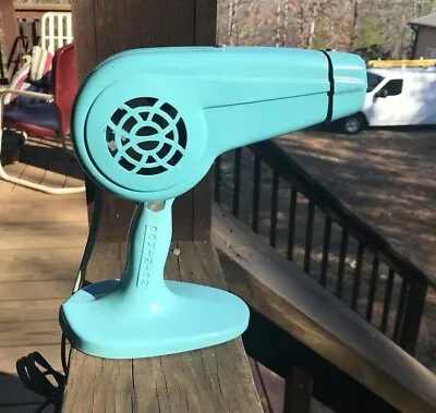 Vintage Dominion Free Standing Adjustable Turquoise Working Hair Dryer • $35