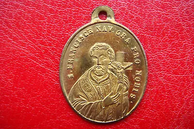 Antique France Vatican St. Francis Xavier Laudate Dominum Omnes Gentes Medal • $100