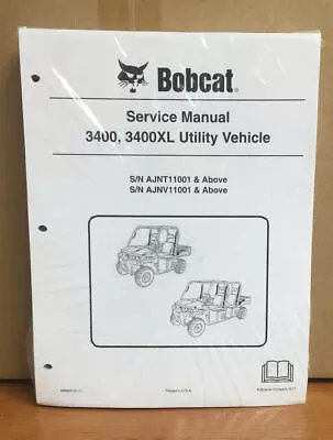 Bobcat 3400 3400XL Utility Vehicle Service Manual Shop Repair Book 1 # 6989602 • $45