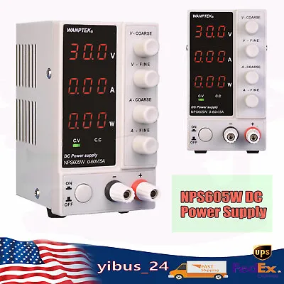 60V 5A Adjustable DC Power Supply Precision Variable 3 Digital Lab NPS605W 300W • $64.60