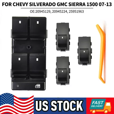 Window Control Switch 20945129 22895545 Driver+Passenge Side For 07-13 Chevy GMC • $26.32