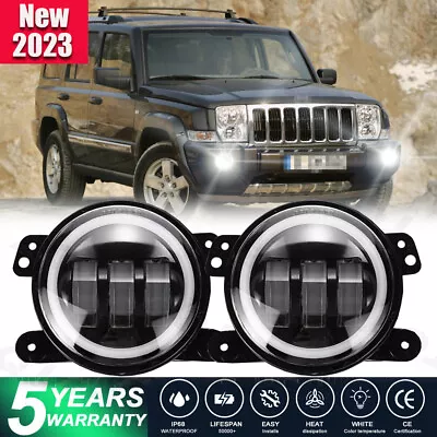 Pair Bumper LED Fog Lights Fit For Jeep Commander 2006 2007 2008 2009 2010 • $59.03