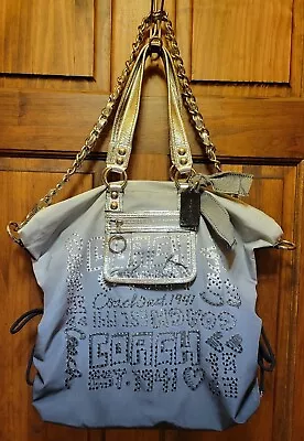 Coach Poppy Ombre Storypatch Spotlight Rhinestone XL Shoulder Bag Tote 15312 • $250