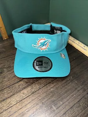 Miami Dolphins Visor Hat Adjustable Blue Orange Embroidered Logo Mens • $20
