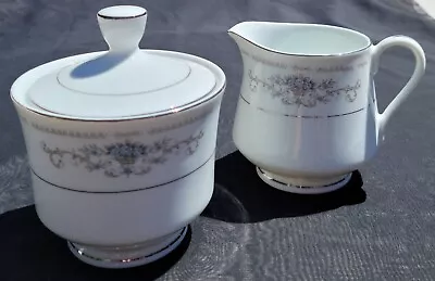 HTF Vintage WADE  Diane  Fine Porcelain China Japan CREAMER & SUGAR SET *2 Pcs* • $26.95