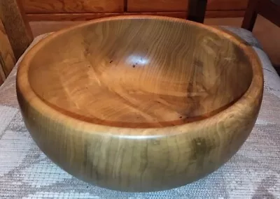 Big Vintage Exotic Oregon Myrtlewood Hand Turned  Wood Bowl Signed  • $125