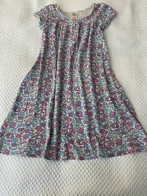 Mini Boden Girls Nightgown Size 5-6  Purple Blue Pink White Floral  • $12.99