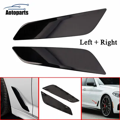 For 2017-2020 BMW G30 5 Series Pair Gloss Black Fender Duct Trim Left&Right Side • $40.39