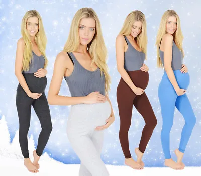 £7.99 • Buy  Extra Thick Winter Maternity Leggings Soft Cotton & Fleece Lined All Sizes V1 