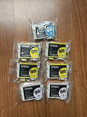 7 New Genuine Epson 98 High-capacity Ink T098920 Artisan 982/984/986 EXPIRED ‘14 • $40