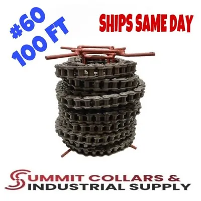 #60 Roller Chain 100 Feet With 10 Connecting Links • $379.99