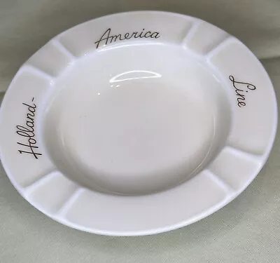 VTG Holland American Line White Porcelain Ashtray 3” Royal Sphinx Maastricht • $6