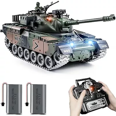 RC Tank 1:18 Alloy Metal US M60 Remote Control Army Model Toys 2.4Ghz RC Ve... • $255.09