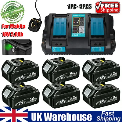 £31.90 • Buy 18V For Makita BL1850B 5Ah LXT Li-Ion Cordless Battery BL1860 Charger 18Volt LED