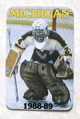 1988-89 Michigan Wolverines Hockey Pocket Schedule • $2