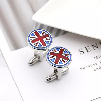 British Flag Sleeve Button Cufflinks Stud Union Jack Nail • £6.19
