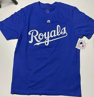 Kansas City Royals Men's Salvador Perez Name & Number Tee By Majestic  Sz. L • $14