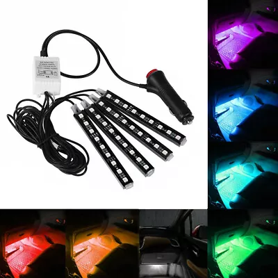 9 LED RGB Colorful Car Interior Light Under Dash Foot Floor Seats Accent Lights • $26.21