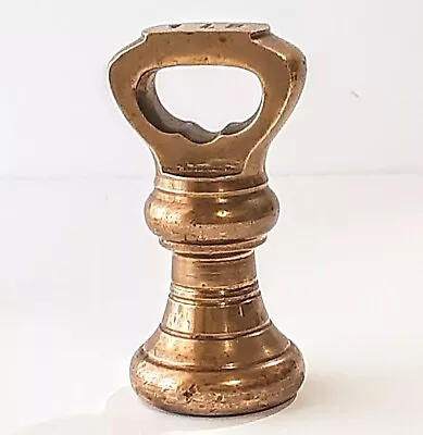 Vintage Solid  Brass 1 Lb Bell Shape Commercial Scale Weight  4.5  Tall  • $25.99