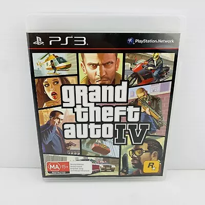 Grand Theft Auto IV 4 PS3 PlayStation 3 Game With Manual & Map • $9.95