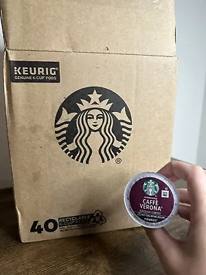 Starbucks Keurig K-Cup Coffee Pods Dark Roast Verona 40 Pods-BB 10/18/2023 • $29.99