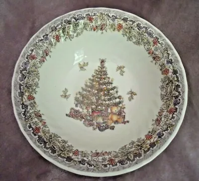 QUEENS Seasons Greetings SERVING BOWL Christmas Tree Holidays TOYS 9 1/2  MYOTT • $19.75