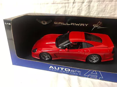 Autoart 1:18 Scale Callaway C12 Diecast Model Car Red  Preowned • $75